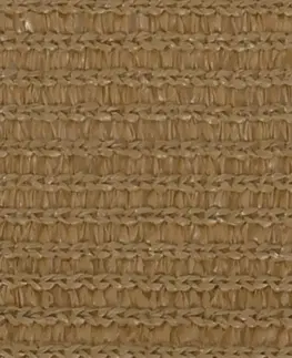 Stínící textilie Stínící plachta obdélníková HDPE 2 x 3,5 m Dekorhome Krémová