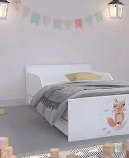 Dětské postele Pohádková dětská postel s milou liškou 180 x 90 cm