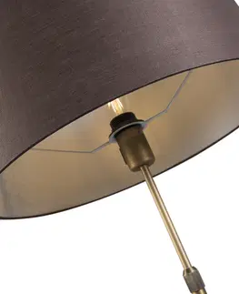 Stojaci lampy Stojací lampa bronzová s hnědým odstínem nastavitelná 45 cm - Parte