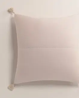 Dekorační povlaky na polštáře Pudrově růžový povlak na polštář v boho stylu