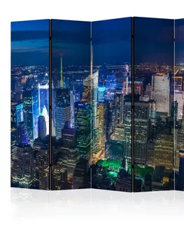 Paravány Paraván Manhattan - night Dekorhome 225x172 cm (5-dílný)