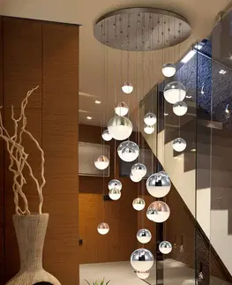 Inteligentní lustry Schuller Valencia LED závěsné světlo Sphere, vícebarevné, 27 žárovek