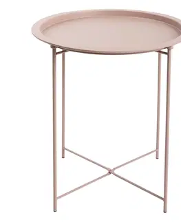 Konferenční stolky Odkládací stolek RENDER Tempo Kondela Světle růžová
