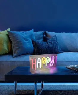 Vnitřní dekorativní svítidla JUST LIGHT. LED stolní lampa Neon Happy, USB