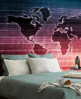Samolepící tapety Samolepící tapeta mapa světa se zajímavým pozadím