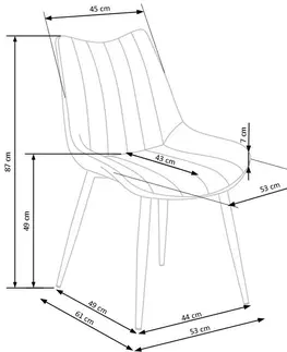 Židle HALMAR Designová židle Minna šedá