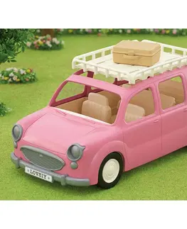 Dřevěné hračky Sylvanian family 5535 Rodinné auto růžové Van