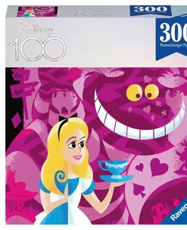 Hračky puzzle RAVENSBURGER - Disney 100 let: alenka v říši divů 300 dílků