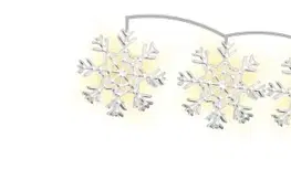 Vánoční řetězy a lamety Tutumi Vánoční LED světelný řetěz se sněhovými vločkami SLUMI