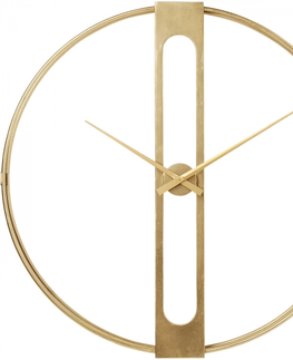 Nástěnné hodiny KARE Design Nástěnné hodiny Clip - zlaté, Ø107cm