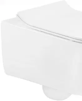 Záchody MEXEN/S Stella Závěsná WC mísa včetně sedátka s slow-slim, duroplast, bílá 30680800