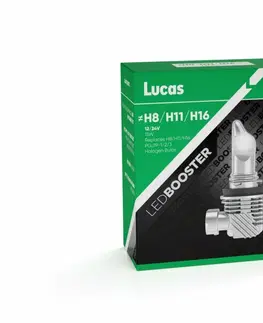 Autožárovky Lucas 12V/24V H8/H11/H16 LED žárovka PGJ19-1/2/3, sada 2 ks 6500K
