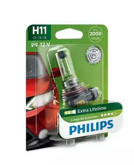 Autožárovky Philips H11 12V 55W PGJ19-2 LongerLife ECOVision blistr 1ks 12362LLECOB1
