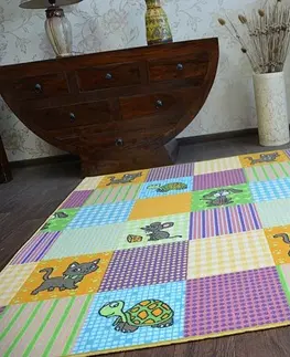 Koberce a koberečky Dywany Lusczow Dětský kusový koberec PETS modro-fialový, velikost 100x100