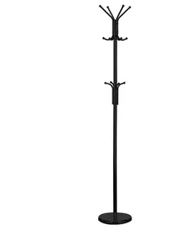 Němý sluha Kovový věšák Viborg chrom, 180 cm, černý