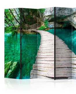 Paravány Paraván Emerald Lake Dekorhome 225x172 cm (5-dílný)