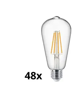 LED osvětlení  SADA 48x LED Žárovka VINTAGE ST64 E27/7W/230V 2700K 