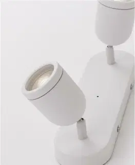 Moderní bodová svítidla NOVA LUCE bodové svítidlo ORSON bílý kov GU10 2x10W 230V IP44 bez žárovky 9555816