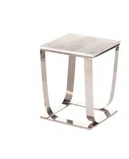 Odkládací a konferenční stolky Odkládací stolek Meris Marble výška 46cm