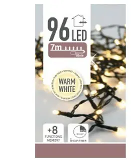 Vánoční dekorace Světelný řetěz Twinkle teplá bílá, 96 LED