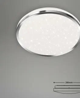 LED stropní svítidla BRILONER LED stropní svítidlo hvězdné nebe, pr. 28 cm, 12 W, chrom BRI 3403-018