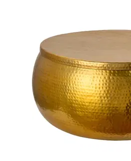 Designové a luxusní konferenční stolky Estila Orientální konferenční stolek Hammerblow ve zlaté barvě 70cm