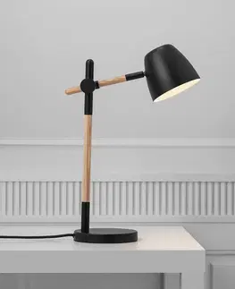 Stolní lampy kancelářské Nordlux Stolní lampa Theo, z jasanového dřeva