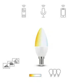 Chytré žárovky tint Müller Licht tint white LED svíčka E14 5,8W