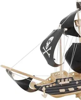 3D puzzle Woodcraft construction kit Dřevěné 3D puzzle Pirátská loď