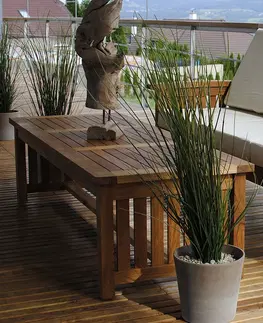 Zahradní stolky DEOKORK Zahradní teakový konferenční stolek ROSALINE 120 cm