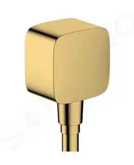 Koupelnové baterie HANSGROHE Fixfit Sprchové kolínko se zpětným ventilem, leštěný vzhled zlata 26457990