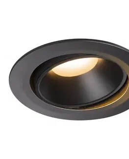LED podhledová svítidla SLV BIG WHITE NUMINOS MOVE DL XL vnitřní LED zápustné stropní svítidlo černá/černá 2700 K 55° otočné a výkyvné 1003703