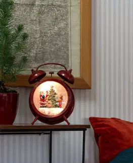 Vánoční vnitřní dekorace Konstsmide Christmas Dekorativní světelný budík LED s časovačem a hudbou