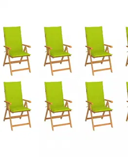 Zahradní židle Zahradní polohovací židle 8 ks akácie / látka Dekorhome Antracit