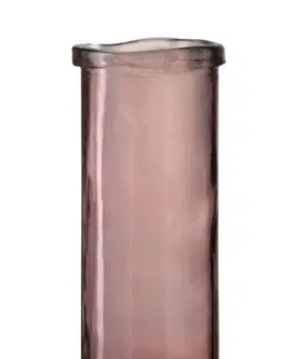 Dekorativní vázy Růžová skleněná úzká váza Virginie - Ø 15*36 cm J-Line by Jolipa 4207