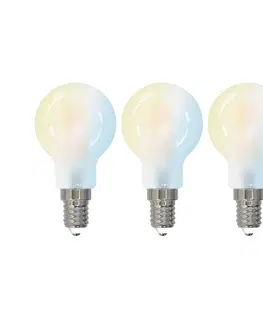 LED žárovky LUUMR LUUMR Smart LED kapková lampa, sada 3 kusů, E14, 4,2 W, matná, Tuya