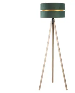 Lampy   - Stojací lampa DUO 1xE27/60W/230V zelená/béžová 