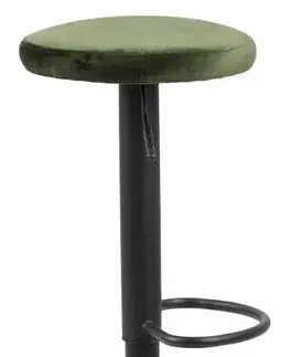 Barové židle Dkton Moderní barová židle Nenna černá-lesní zelená