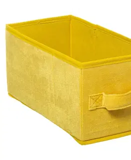 Úložné boxy DekorStyle Úložný Box Yellowday 15x31 cm žlutý