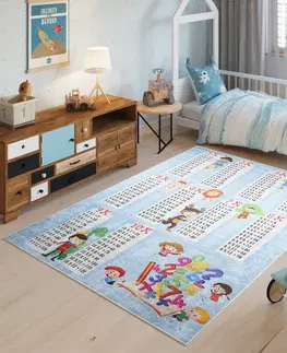Dětské koberce Dětský koberec s motivem dětí a malou násobilkou