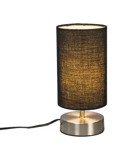 Stolni lampy Moderní stolní lampa černá s ocelí - Milo 2