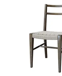 Jídelní stoly Přírodní dřevěná židle s výpletem Limoges Chair - 47*44*87 cm  Chic Antique 41058200 (41582-00)