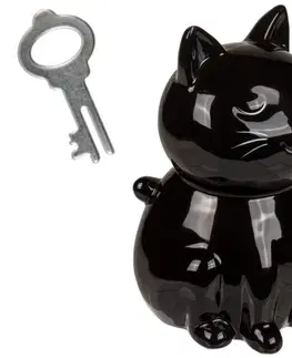 Doplňky pro děti Pokladnička Kočka, černá