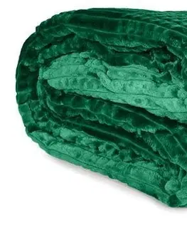Přikrývky Kontrast Deka SULEO 200 x 220 cm smaragdově zelená