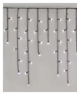Vánoční řetězy a lamety EMOS LED vánoční rampouchy Rasta s programy 3,6 m studená bílá