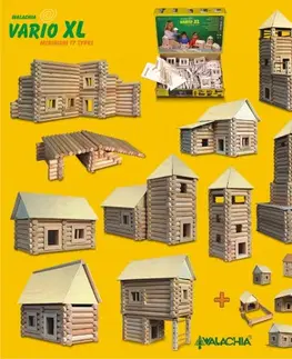 Hračky stavebnice WALACHIA - Dřevěná stavebnice VARIO XL 184 dílů