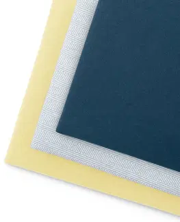 Utěrky AmeliaHome Sada kuchyňských ručníků Letty Stamp - 3 ks modrá/žlutá, velikost 50x70