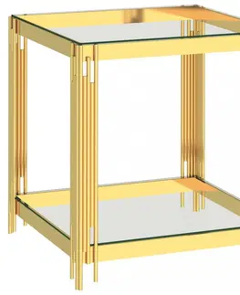 Konferenční stolky Konferenční stolek Dekorhome Zlatá