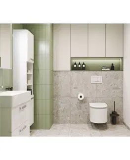 Koupelnový nábytek MEREO Leny, koupelnová skříňka s keramickým umyvadlem 60 cm, bíla CN811
