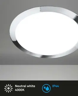 LED stropní svítidla BRILONER LED stropní svítidlo, 31 cm, 12W, 1250lm, chrom BRI 3766018
